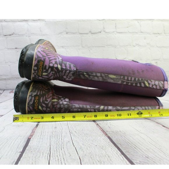 Bogs Winterberry Purple Rubber Pull On Classic Tall Boots Size 10 - Picture 6 of 9